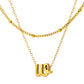 Initial Necklace for Women, Layered Beaded Chain Necklace, A to Z Letter Pendant Jewelry for Daily Wear