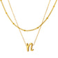 Initial Necklace for Women, Layered Beaded Chain Necklace, A to Z Letter Pendant Jewelry for Daily Wear