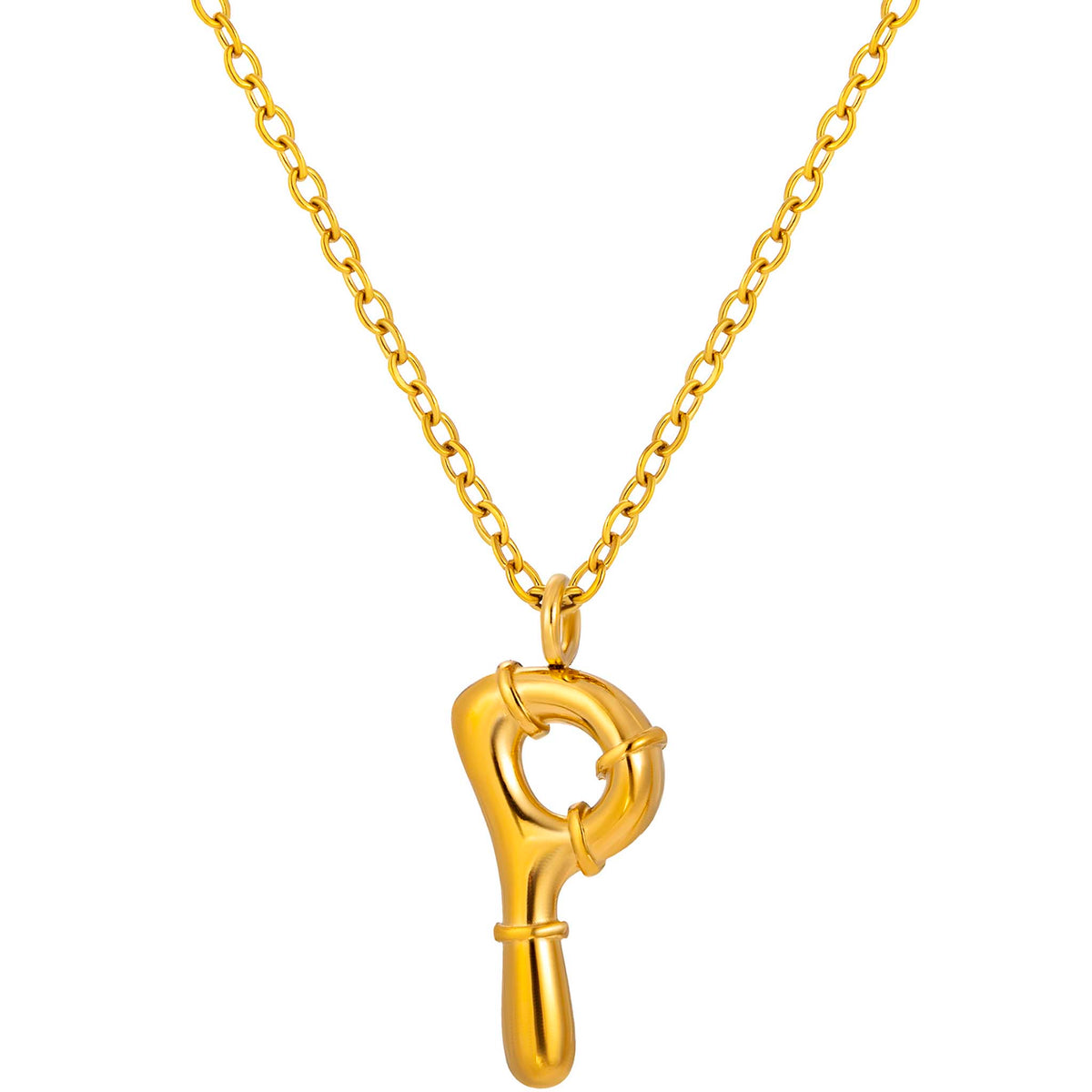 Initial Necklace for Women, Bubble Letter Pendant Necklace, Alphabet Charm Necklace, A to Z Personalized Jewelry