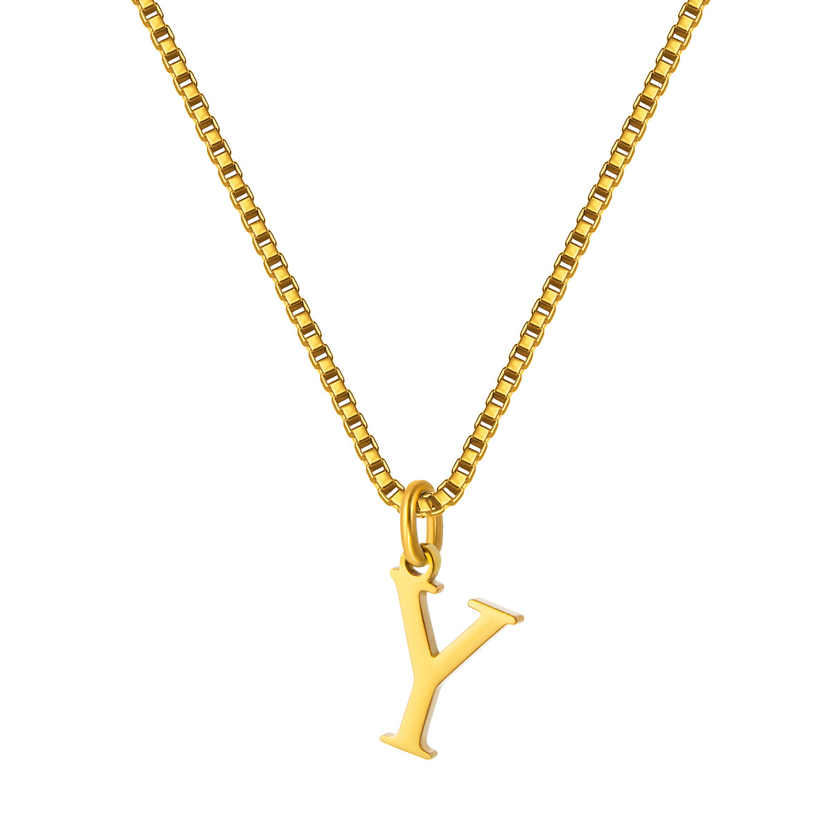 Stainless Steel Initial Necklace for Women, Gold Tone Letter Pendant Necklace, A to Z Alphabet Jewelry for Daily Wear