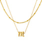 Initial Necklace for Women, Layered Beaded Chain Necklace, A to Z Letter Pendant Jewelry for Daily Wear