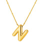 Initial Necklace for Women, Bubble Letter Pendant Necklace, A to Z Alphabet Charm, Beaded Chain Jewelry