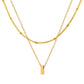 Petite Initial Necklace for Women, Layered Beaded Chain Necklace, A to Z Letter Pendant Jewelry for Daily Wear