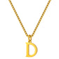 Stainless Steel Initial Necklace for Women, Gold Tone Letter Pendant Necklace, A to Z Alphabet Jewelry for Daily Wear