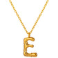 Initial Necklace for Women, Bubble Letter Pendant Necklace, Alphabet Charm Necklace, A to Z Personalized Jewelry