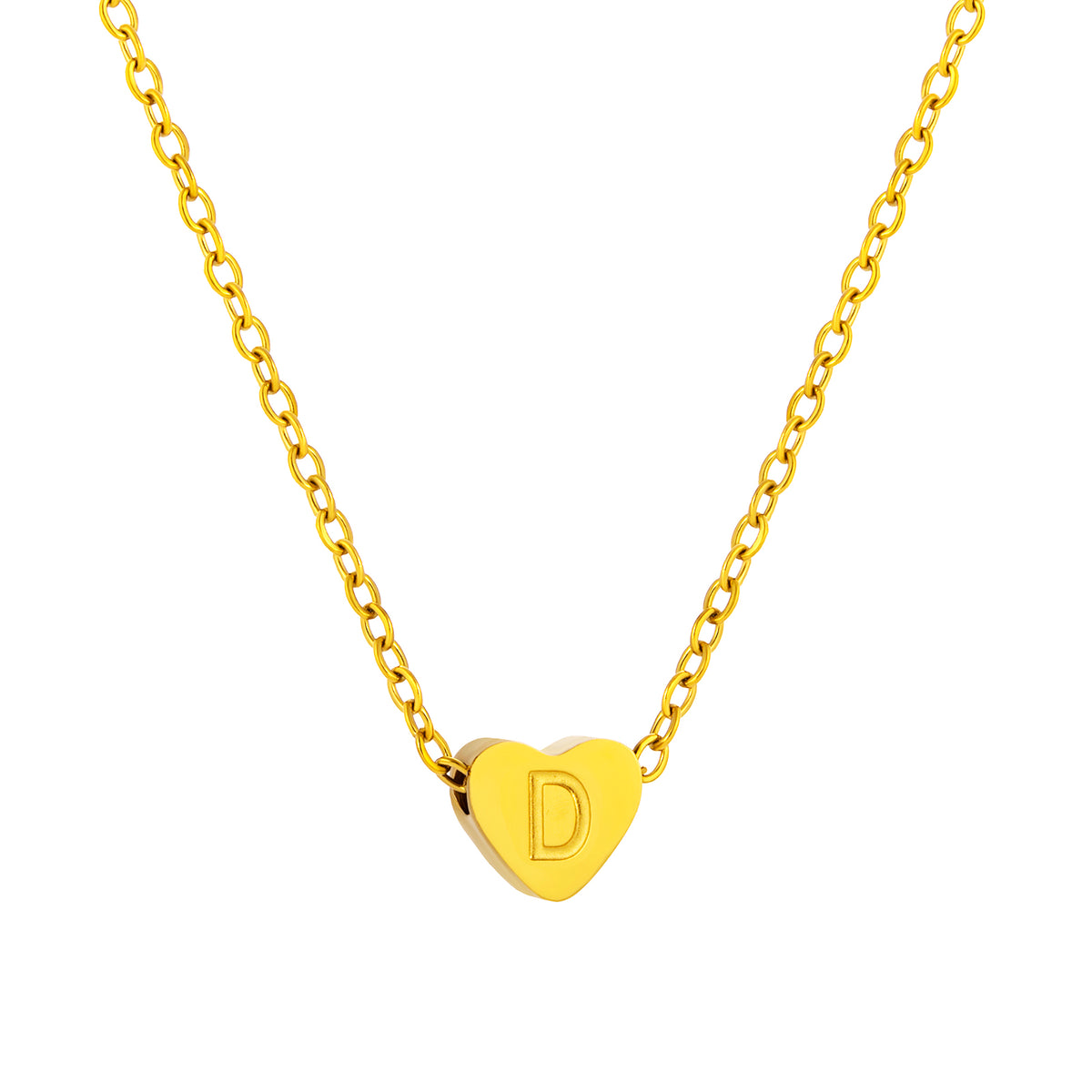Initial Necklace for Women, Heart Letter Pendant Necklace, A to Z Alphabet Charm, Minimalist Name Jewelry