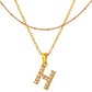 Stainless Steel Initial Necklace for Women, Gold Tone Crystal Letter Pendant, A-Z Alphabet Necklace, Personalized Jewelry Gift