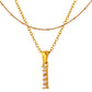 Stainless Steel Initial Necklace for Women, Gold Tone Crystal Letter Pendant, A-Z Alphabet Necklace, Personalized Jewelry Gift