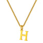 Stainless Steel Initial Necklace for Women, Gold Tone Letter Pendant Necklace, A to Z Alphabet Jewelry for Daily Wear