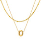Initial Necklace for Women, Layered Beaded Chain Necklace, A to Z Letter Pendant Jewelry for Daily Wear