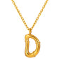 Initial Necklace for Women, Bubble Letter Pendant Necklace, Alphabet Charm Necklace, A to Z Personalized Jewelry