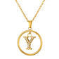 Initial Necklace for Women, Round Frame Letter Pendant, A to Z Alphabet Charm Necklace, Pave Initial Jewelry