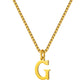 Stainless Steel Initial Necklace for Women, Gold Tone Letter Pendant Necklace, A to Z Alphabet Jewelry for Daily Wear