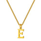 Stainless Steel Initial Necklace for Women, Gold Tone Letter Pendant Necklace, A to Z Alphabet Jewelry for Daily Wear
