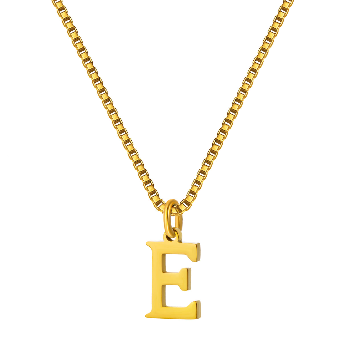 Stainless Steel Initial Necklace for Women, Gold Tone Letter Pendant Necklace, A to Z Alphabet Jewelry for Daily Wear
