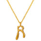 Initial Necklace for Women, Bubble Letter Pendant Necklace, Alphabet Charm Necklace, A to Z Personalized Jewelry