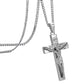 Cross Necklace for Men Women, Stainless Steel Crucifix Cross with Curb Chain Wheat Chain, Religious Faith Jewelry, Gift for Family