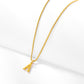 Stainless Steel Initial Necklace for Women, Gold Tone Letter Pendant Necklace, A to Z Alphabet Jewelry for Daily Wear