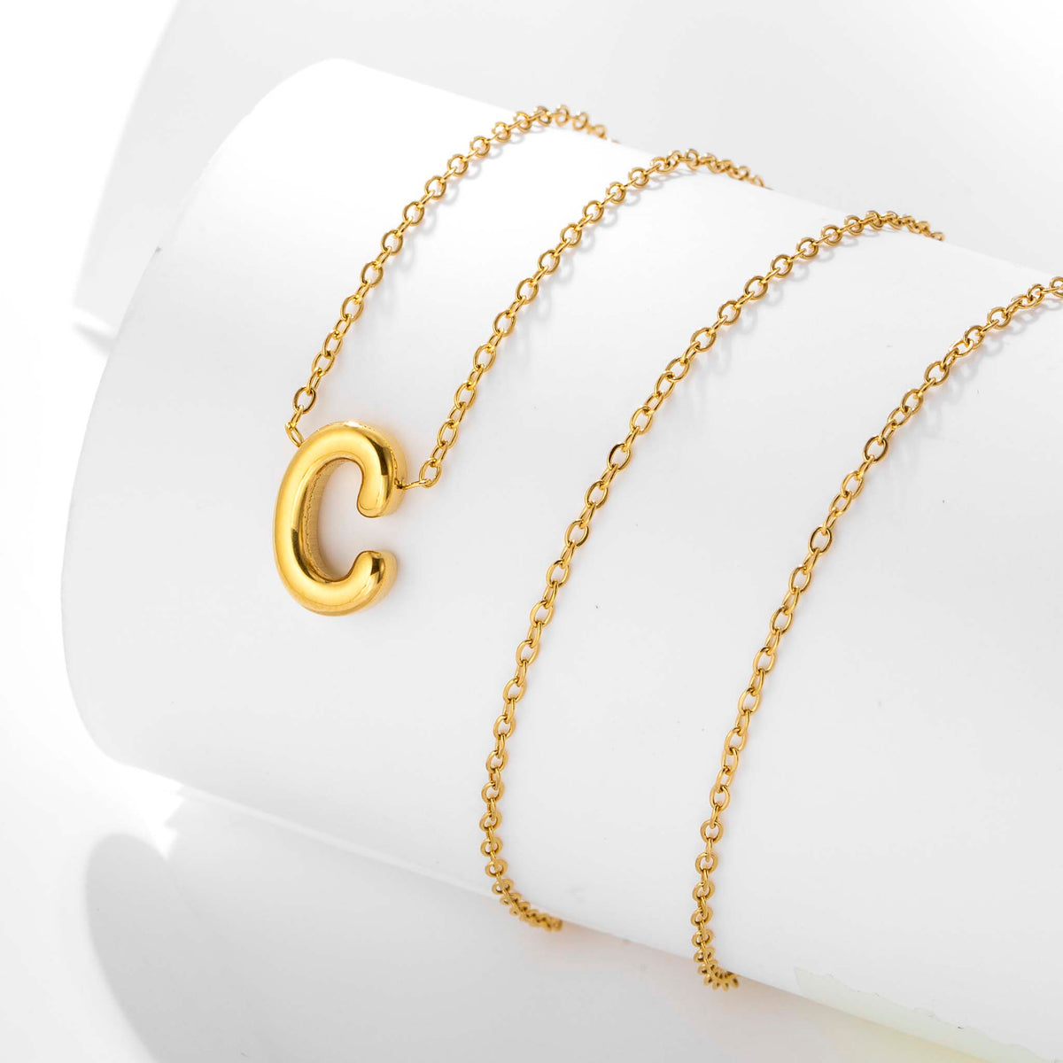 Initial Necklace for Women, Layered Beaded Chain Necklace, A to Z Letter Pendant Jewelry for Daily Wear