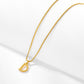 Stainless Steel Initial Necklace for Women, Gold Tone Letter Pendant Necklace, A to Z Alphabet Jewelry for Daily Wear
