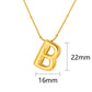 Initial Necklace for Women, Bubble Letter Pendant Necklace, A to Z Alphabet Charm, Beaded Chain Jewelry