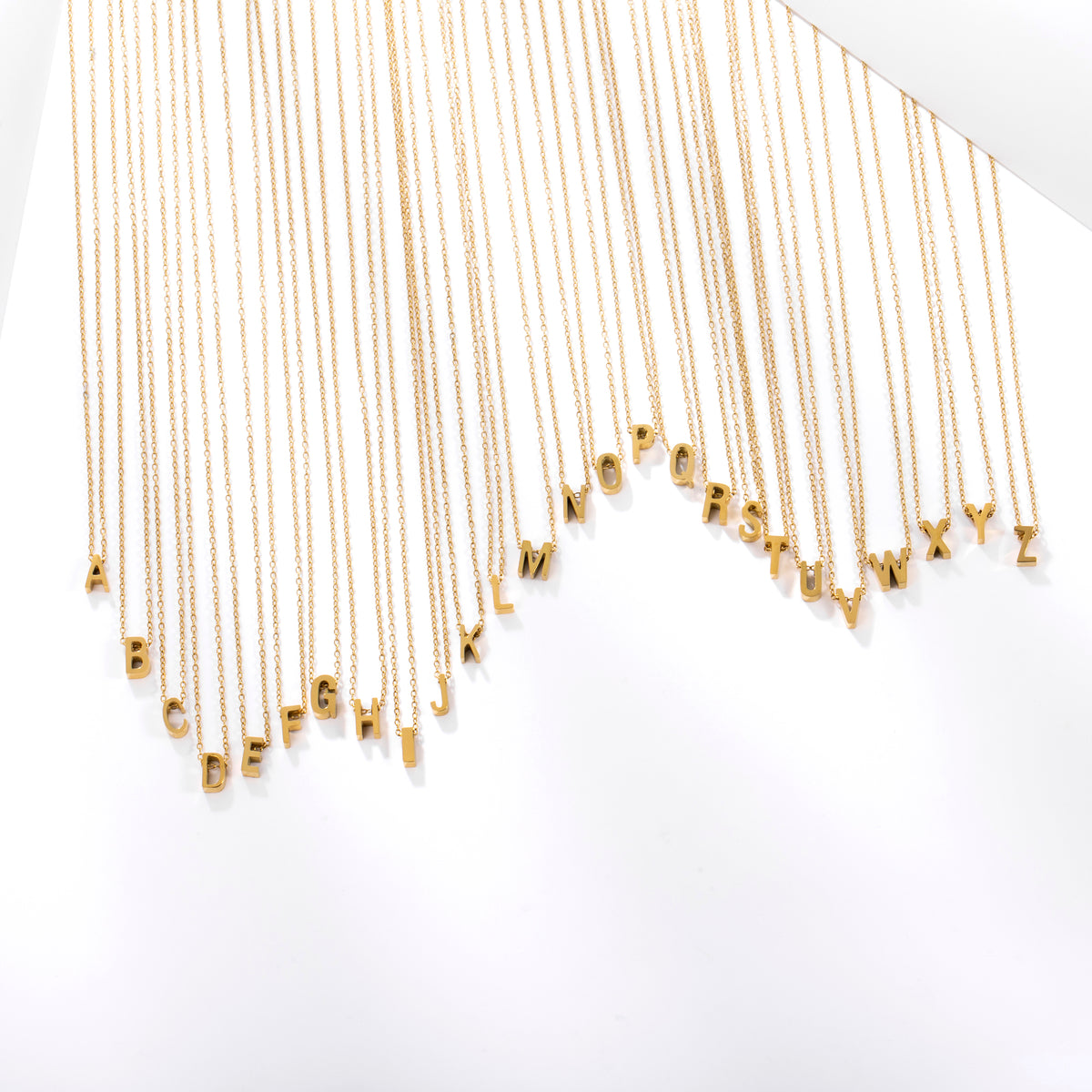 Petite Initial Necklace for Women, Layered Beaded Chain Necklace, A to Z Letter Pendant Jewelry for Daily Wear
