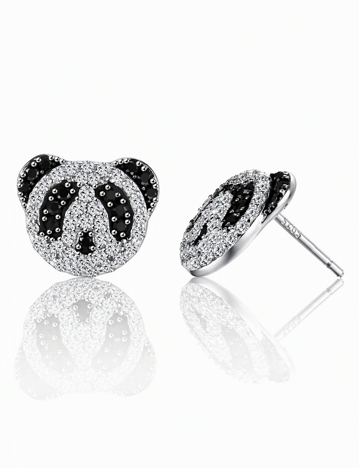 Panda Stud Earrings for Women, Geometric Animal Face Statement Earrings, Everyday Office Party Jewelry