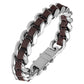 Cuban Link Bracelet For Men with Leather B00819