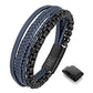 Leather and Steel Bracelet B00759
