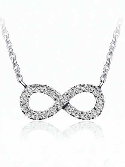 Oval Pendant Necklace for Women, Openwork Oval Frame with Pave Stone Accents and Round Stone Detail, Everyday Jewelry