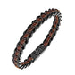 Cuban Link Bracelet For Men with Leather B00810