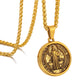 Antique Gold Pendant Necklace Wheat Chain N00945