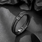 Personalized Leather Bracelet-2 Rings B00476