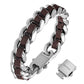 Cuban Link Bracelet For Men with Leather B00819