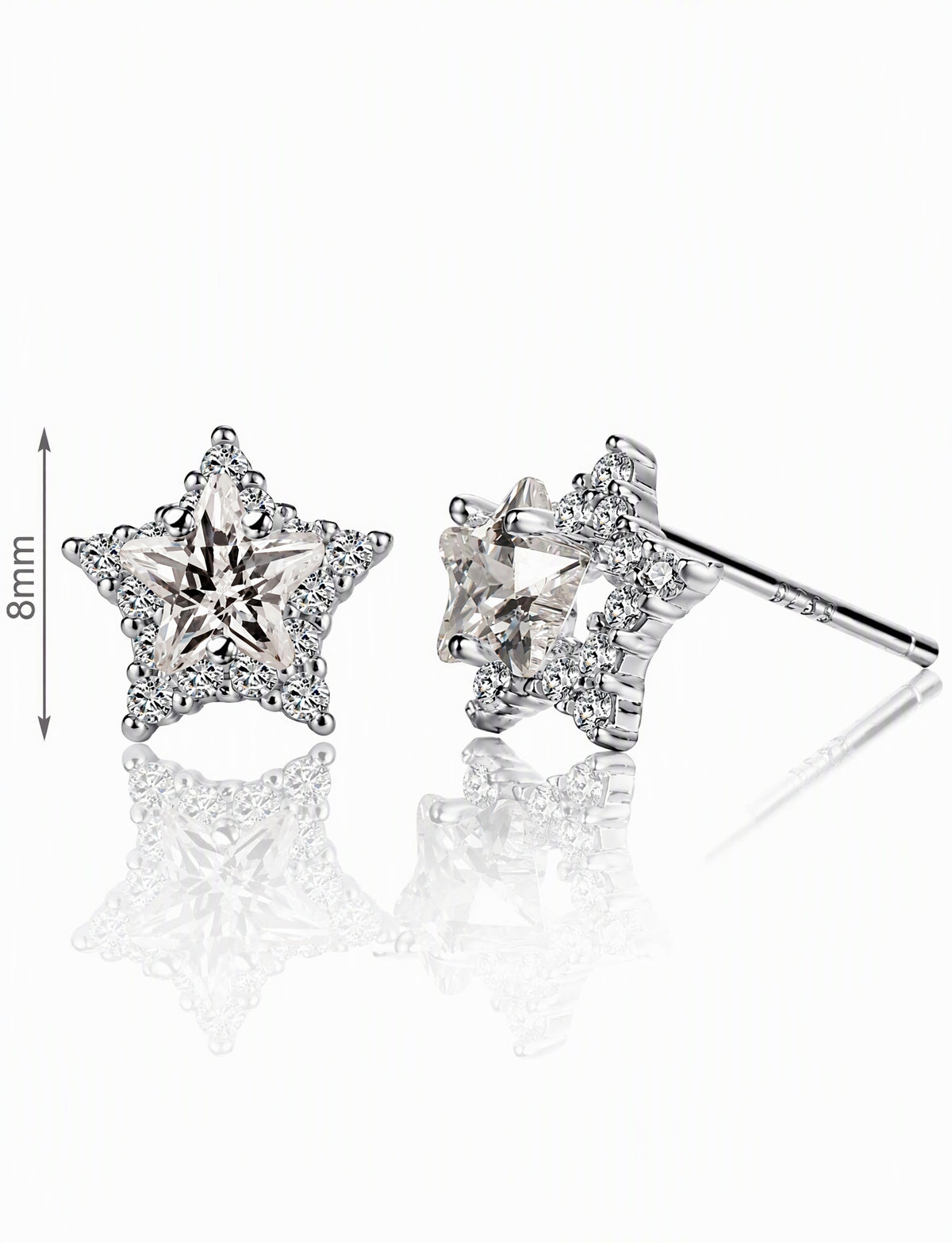Star Stud Earrings for Women, Five Point Halo Geometric Statement Studs, Everyday Office Wedding Party Jewelry