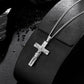 Cross Necklace for Men Women, Stainless Steel Crucifix Cross with Curb Chain Wheat Chain, Religious Faith Jewelry, Gift for Family
