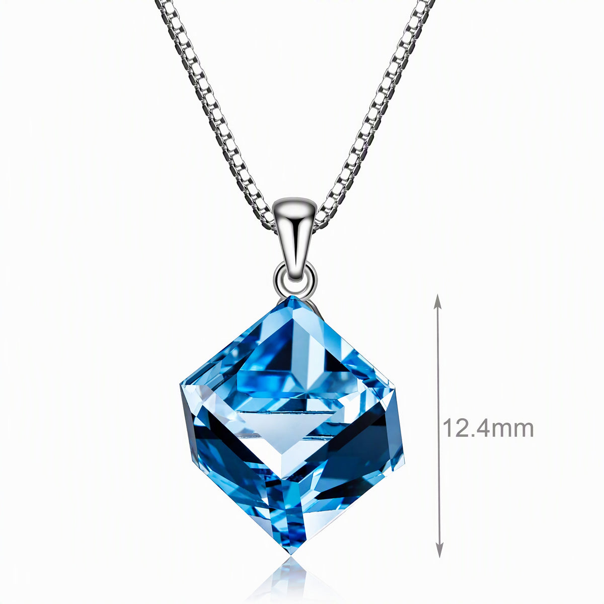 Geometric Pendant Necklace for Women, Faceted Prism Drop with Angular Cut Details, Minimalist Jewelry for Daily Styling