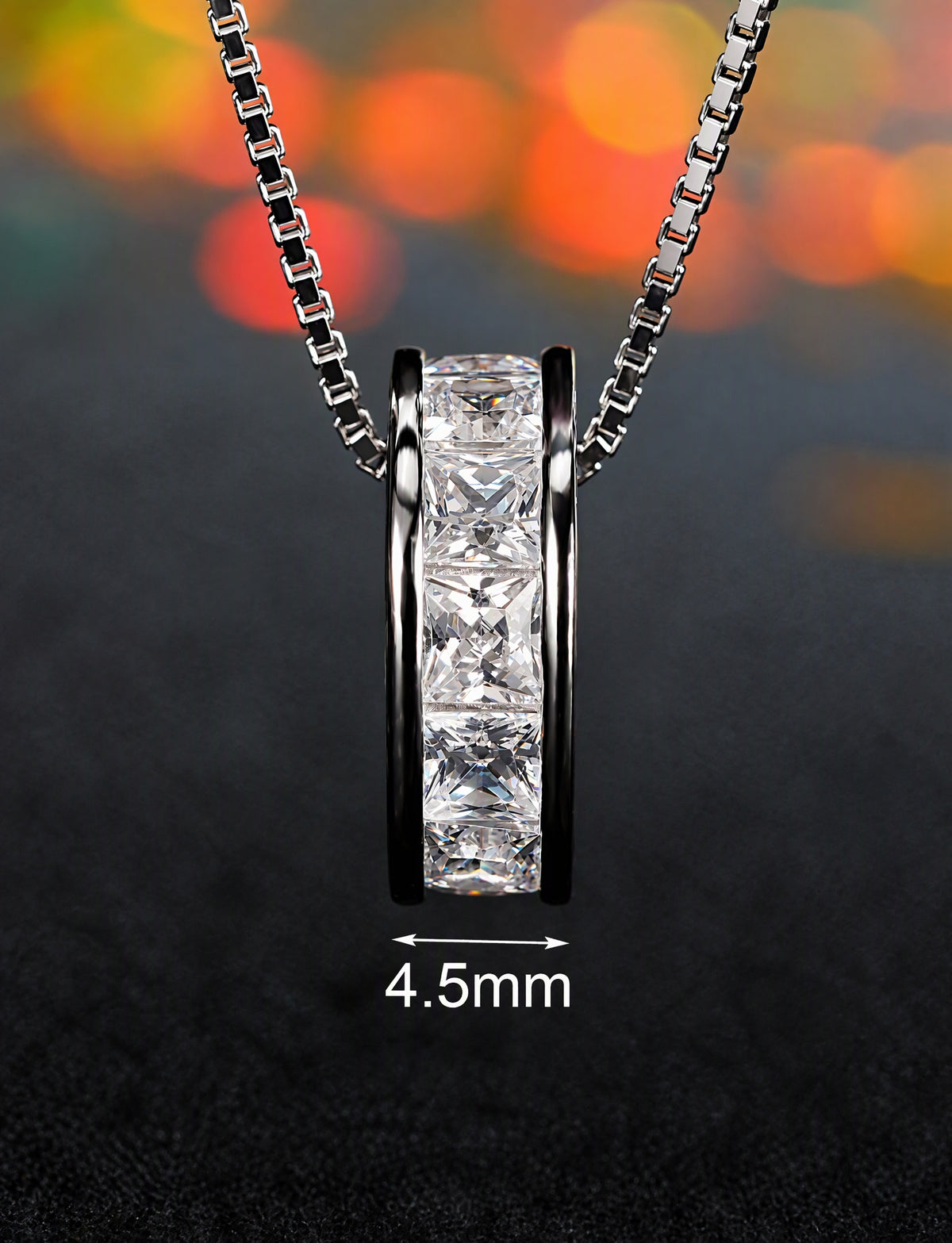 925 Sterling Silver Geometric Pendant Necklace, Minimalist Silver Chain Jewelry with Modern Bar Design for Women