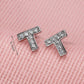 T Bar Pearl Ear Jacket Earrings for Women, Geometric Front Back Statement Studs, Everyday Office Party Jewelry
