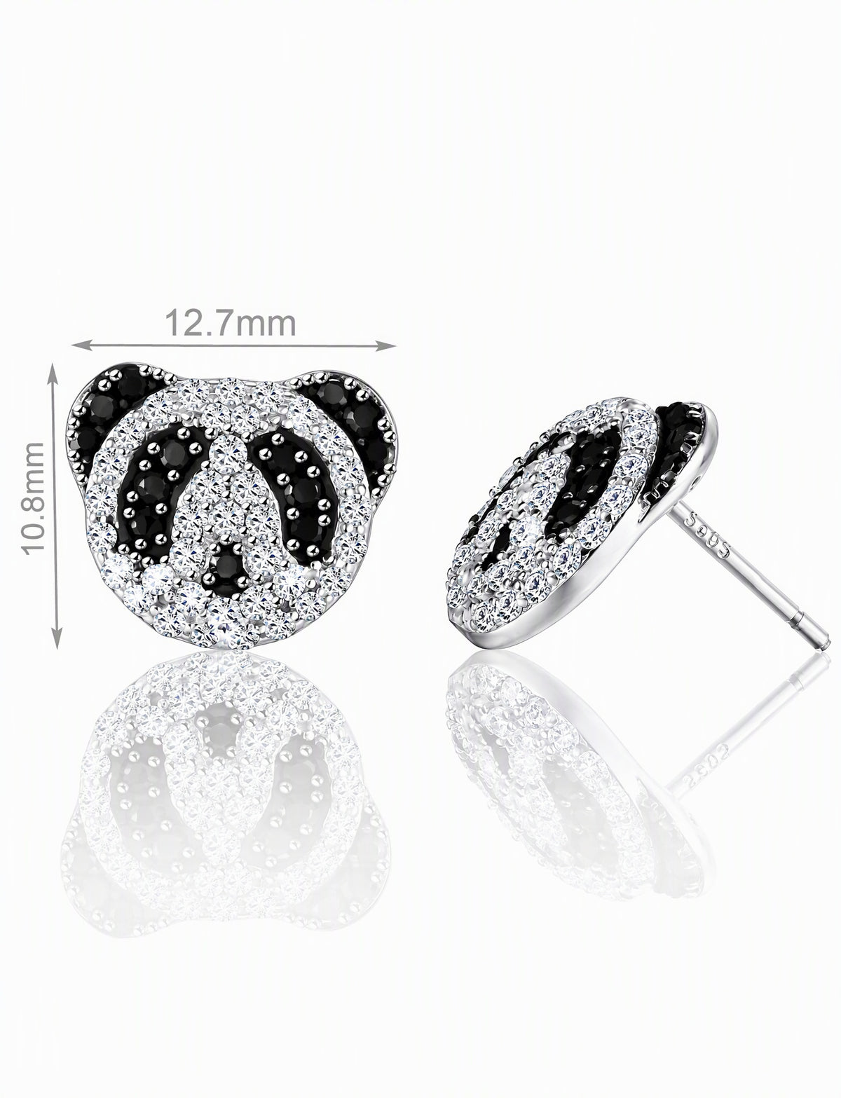 Panda Stud Earrings for Women, Geometric Animal Face Statement Earrings, Everyday Office Party Jewelry