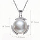 Freshwater Pearl Necklace for Women, S925 Sterling Silver Pearl Pendant Jewelry with Silver Chain
