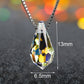925 Sterling Silver Teardrop Pendant Necklace, Faceted Geometric Silver Chain Jewelry, Minimalist Modern Necklace for Women
