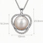 Freshwater Pearl Necklace for Women, Interlocking Circle Pendant with Pave Stone Accents, Modern Everyday Jewelry