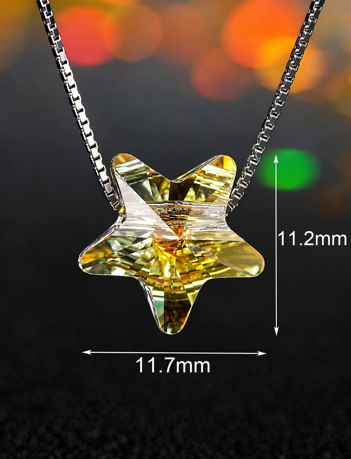 Star Pendant Necklace for Women, Faceted Geometric Star Design, Minimalist Celestial Jewelry for Everyday Style