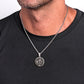 Antique Silver Pendant Necklace Wheat Chain N00911