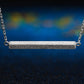 Horizontal Bar Necklace for Women, Textured Straight Line Pendant with Fine Chain, Minimalist Jewelry for Everyday Style