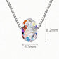 925 Sterling Silver Geometric Pendant Necklace, Minimalist Silver Chain Jewelry with Faceted Design for Women