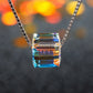 925 Sterling Silver Square Pendant Necklace, Minimalist Geometric Silver Chain Jewelry with Faceted Design for Women