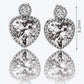 Heart Stud Earrings for Women, Faceted Halo Statement Studs, Everyday Office Wedding Party Jewelry Style