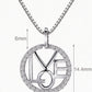 Love Necklace for Women, Round LOVE Letter Pendant with Pave Circle Frame, Openwork Design, Everyday Fashion Jewelry